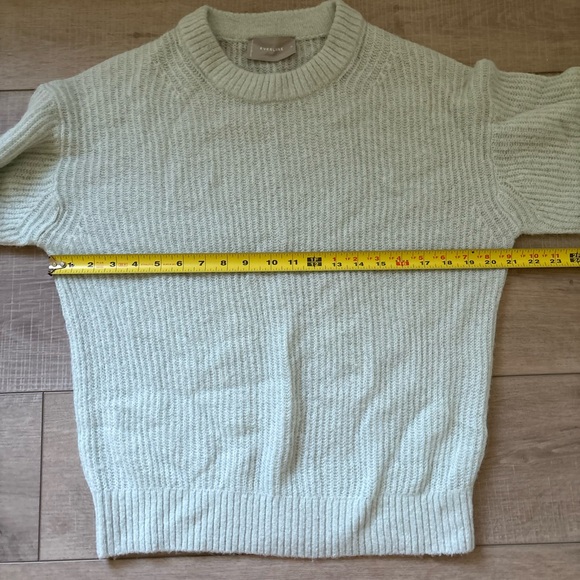 EVERLANE Cocoon Crew Mint Green Alpaca Wool Women's Sweater - Picture 6 of 7